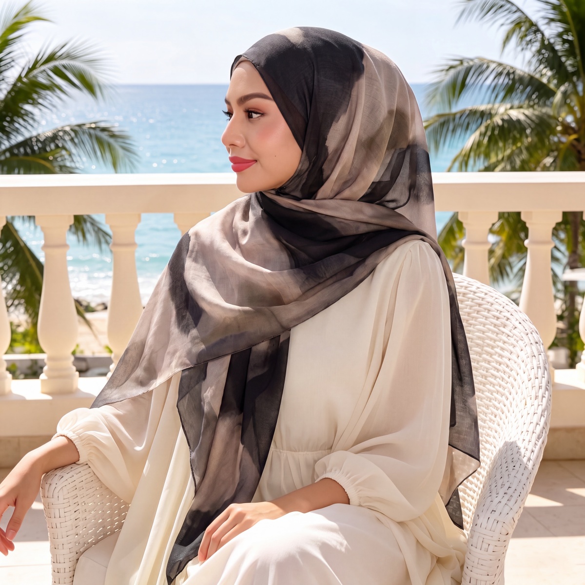 Street Fashion Hijab - Szal damski z pashminy 2026, bandana,