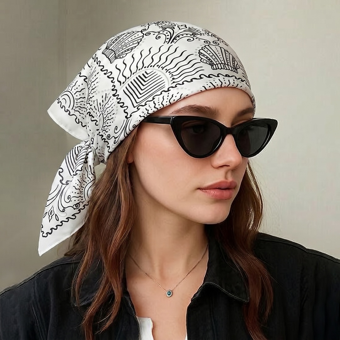 Street Fashion Hijab - Damska chusta szal hidżab kwadratowa chustka