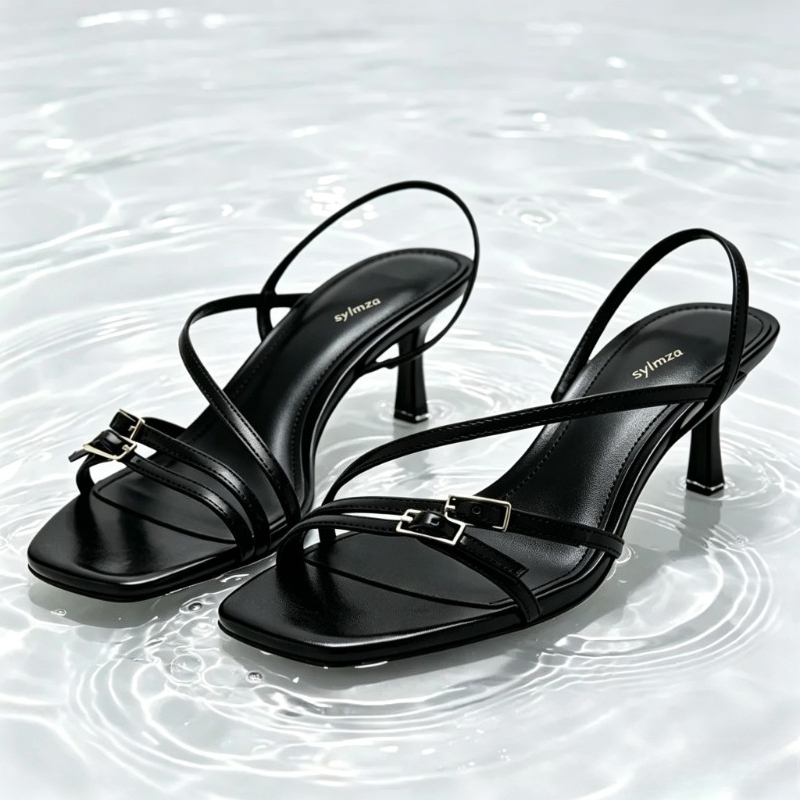 Street Fashion Shoes - Eleganckie sandały damskie na obcasie z