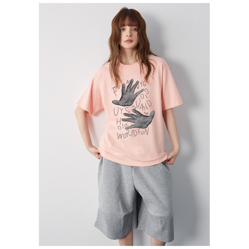 Street Fashion For Short Guys - Zabawna Koszulka Damska w Stylu Amerykańskim