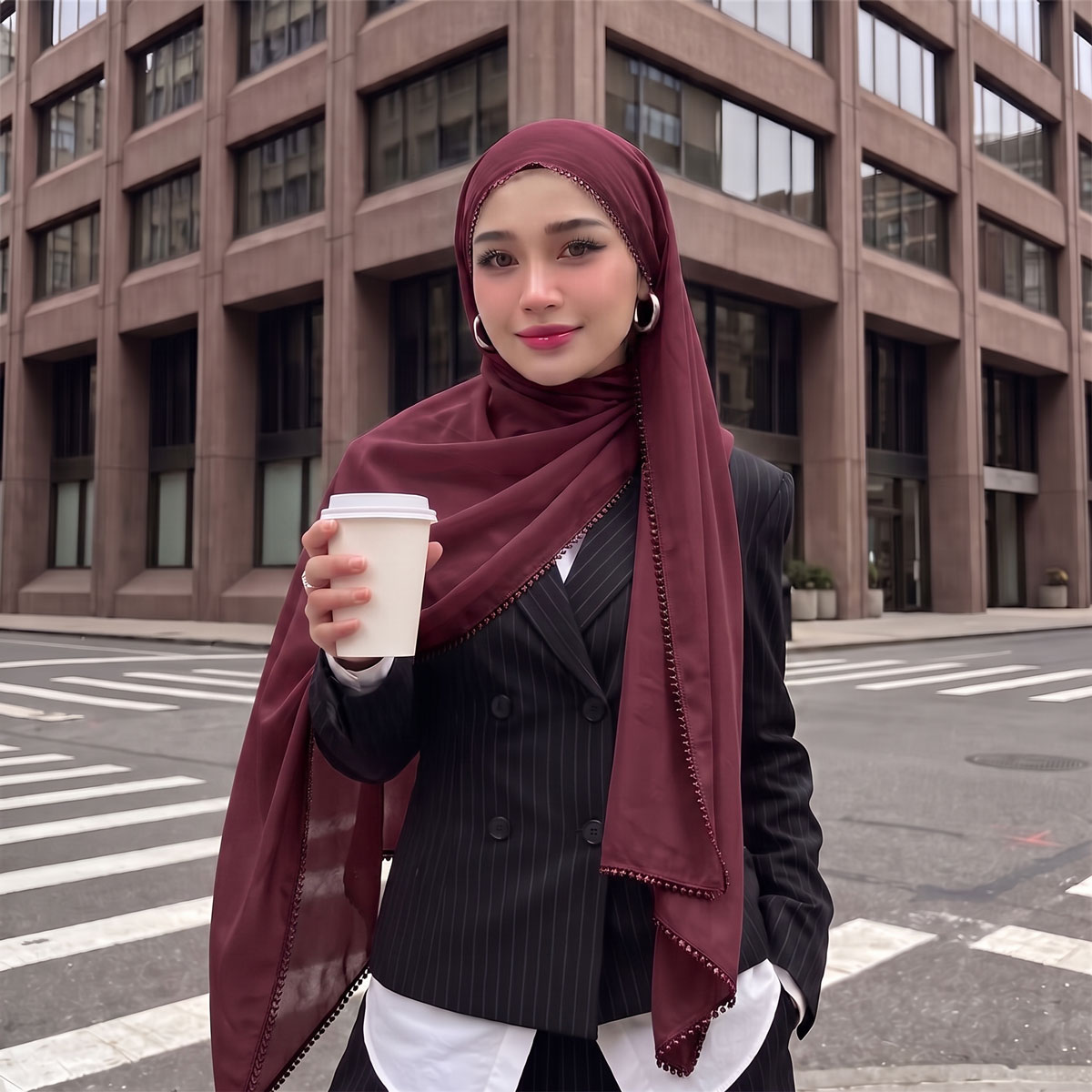 Luksusowy szalik hidżab z szyf – Street Fashion Hijab recenzja i cena