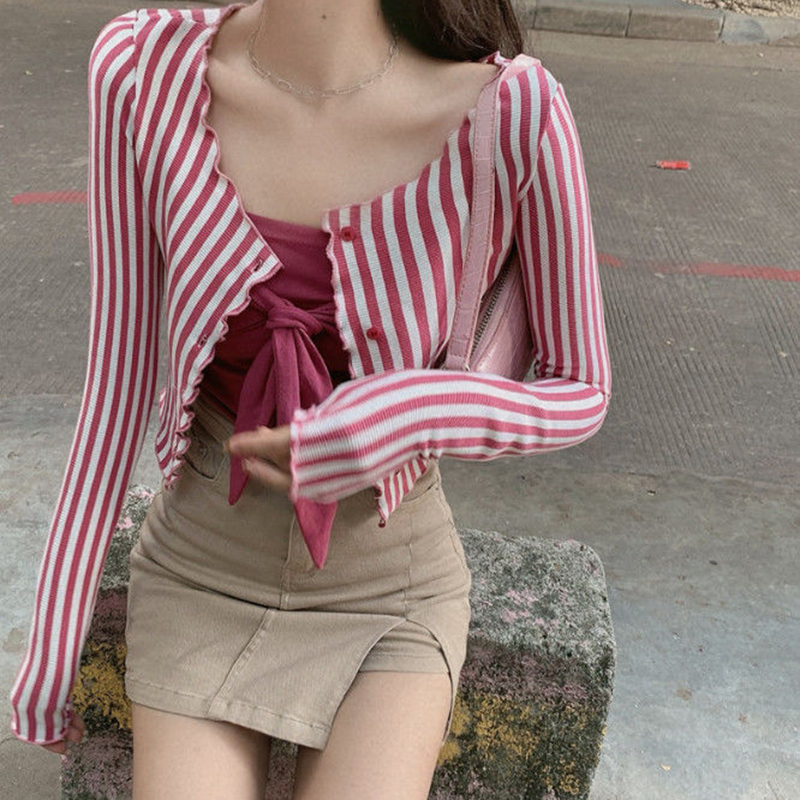 MEXZT w stylu Vintage, w paski – Street Fashion Korea recenzja i cena
