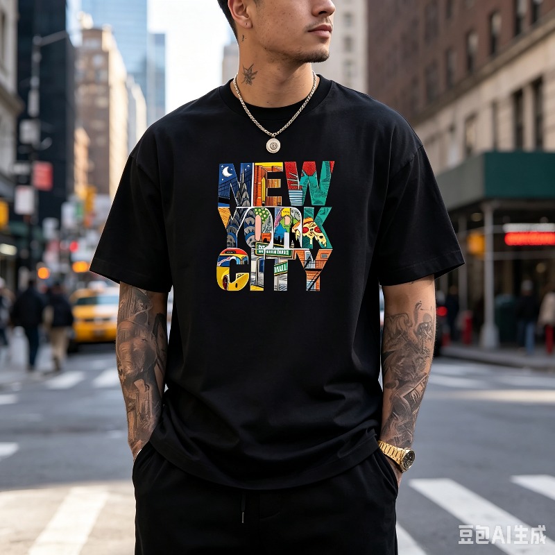 Koszulka męska z grafiką NEW Y – Street Style New York Fashion recenzja i cena