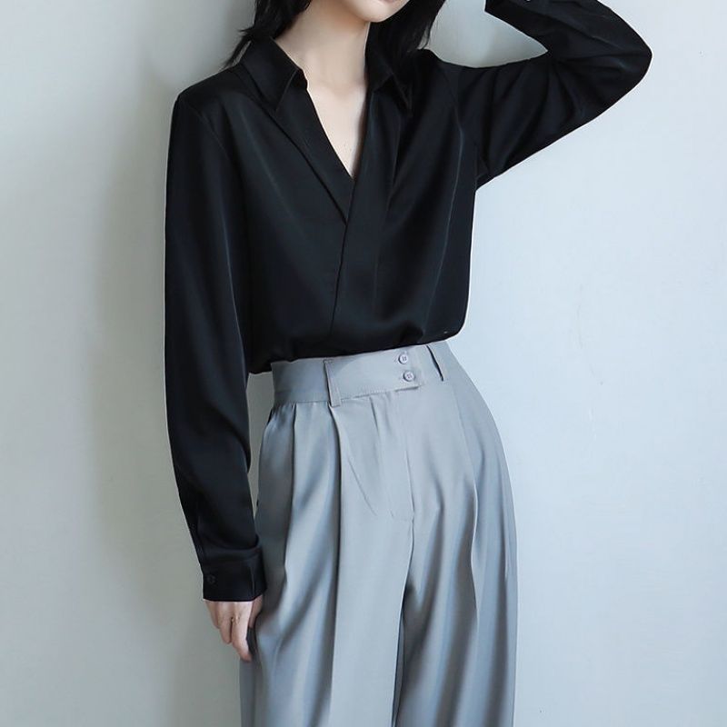 Damskie Gidyq czarne szyfonowe – Street Fashion Korea recenzja i cena