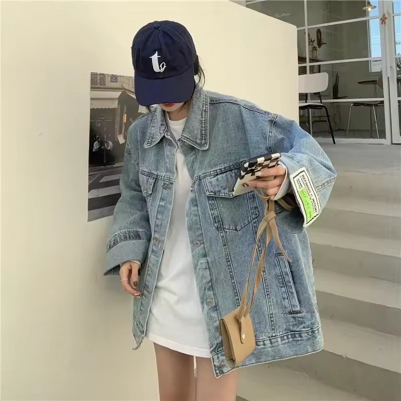2025 Nowa moda Kurtka dżinsowa – Street Fashion Korea recenzja i cena