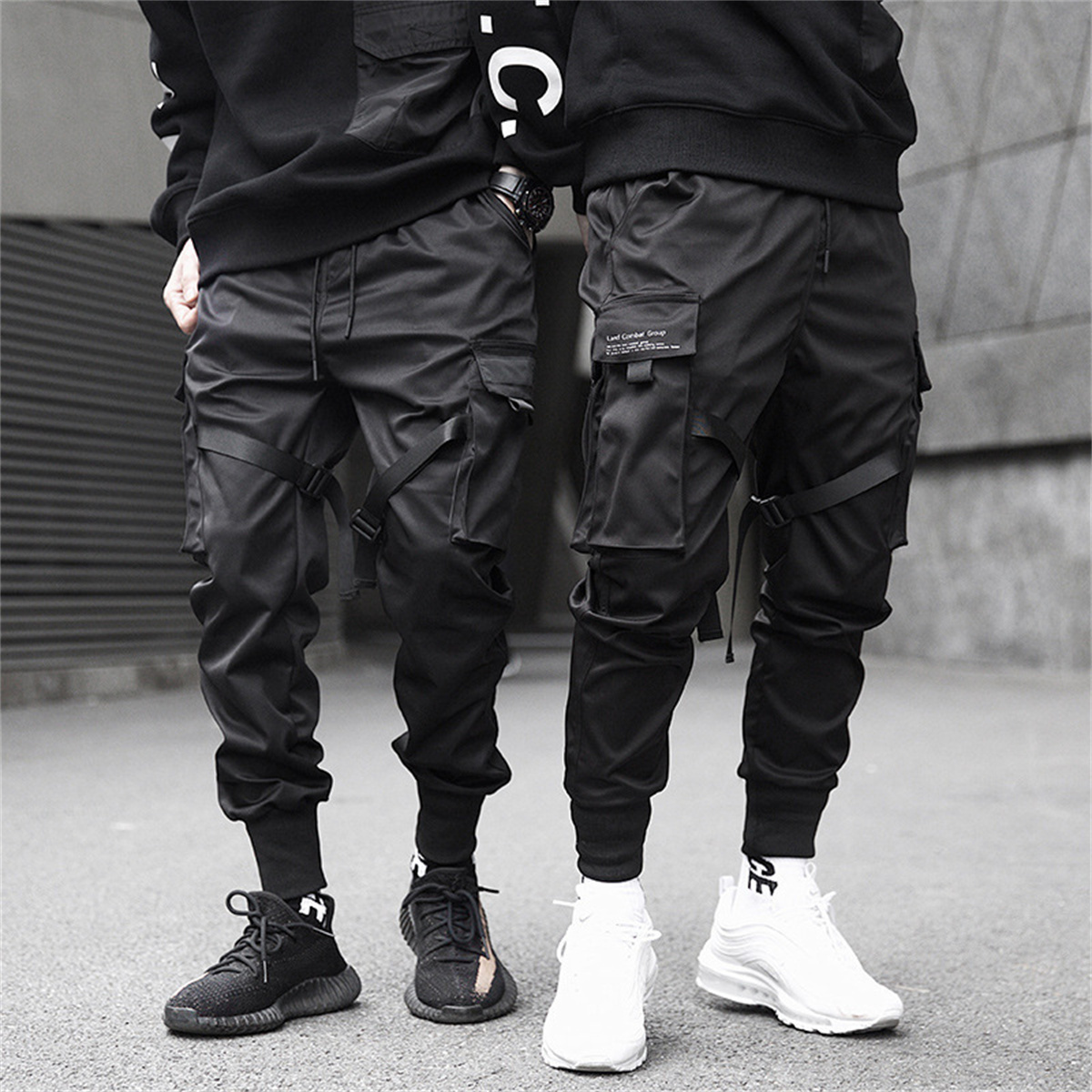 Czarne spodnie Cargo w stylu h – Street Fashion Korea recenzja i cena