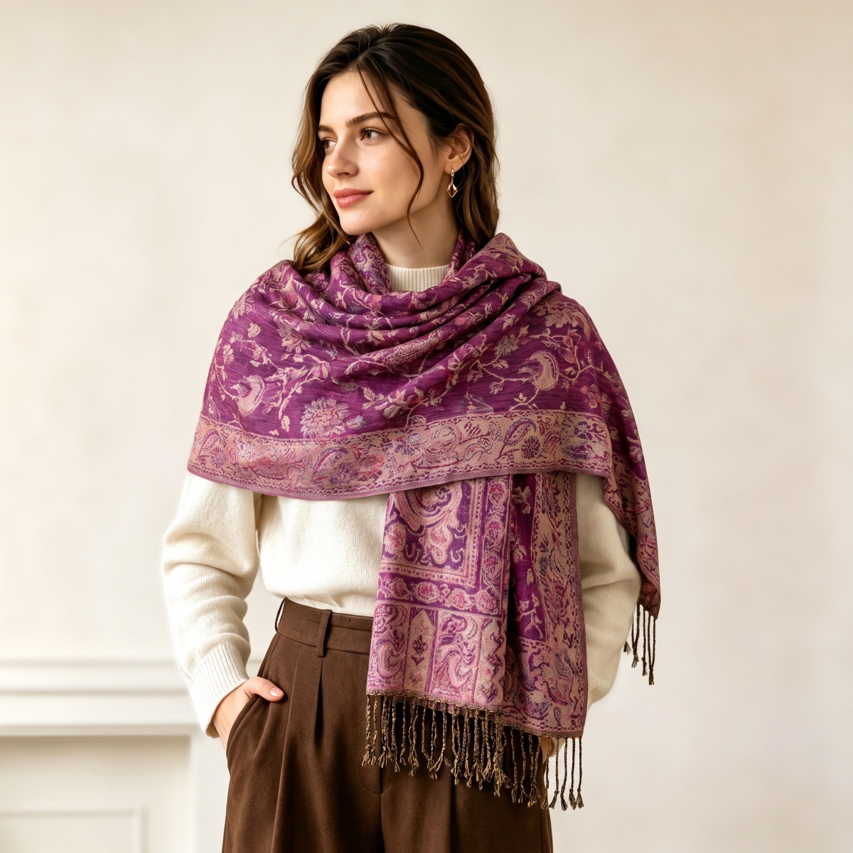Szalik Drukowany Hidżab Paszmi – Street Fashion Hijab recenzja i cena