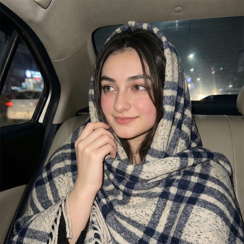 Ciężki szal 750g, poncho w kra – Street Fashion Hijab recenzja i cena