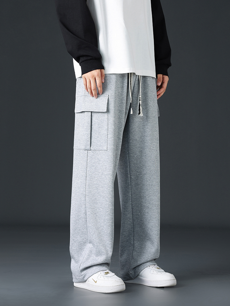 Jesienne męskie luźne spodnie  – Street Fashion Korea recenzja i cena