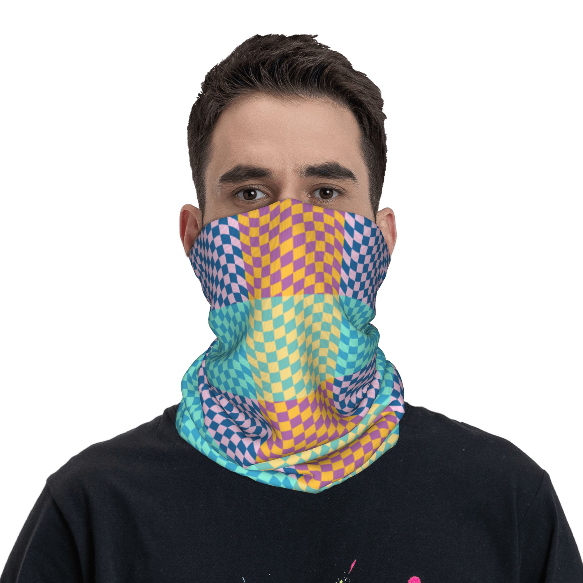 Kolorowa bandana w kratę, osło – Balaclava Face Mask recenzja i cena