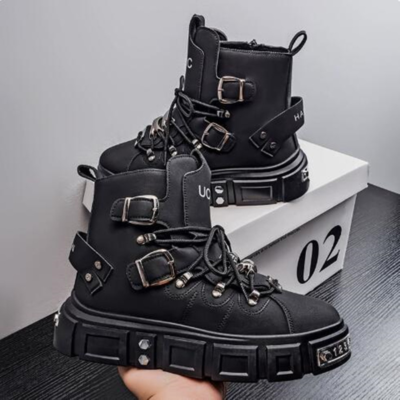 Modne czarne sneakersy męskie  – Street Fashion Punk recenzja i cena